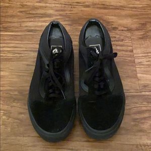 Black Canvas & Suede Vans